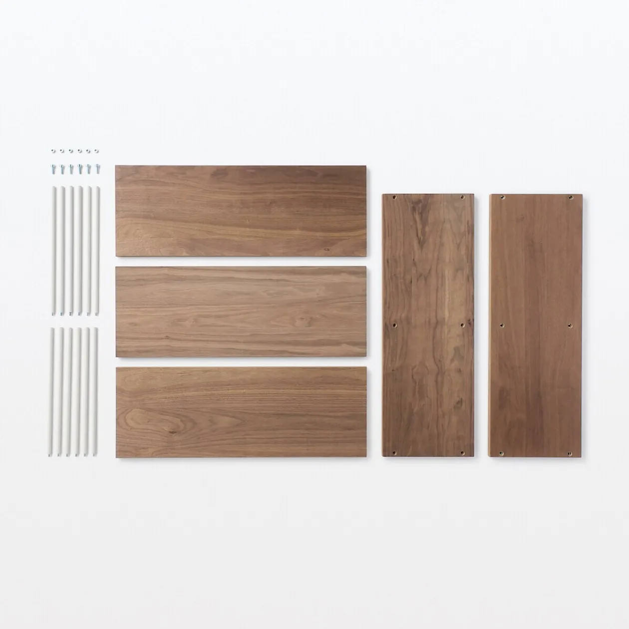 Étagères Modulables En Bois^Muji Étagère large en noyer ‐ 2 niveaux (Dont Eco‐part. 1,80 €)