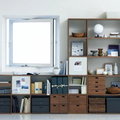 Étagères Modulables En Bois^Muji Étagère large en noyer ‐ 5 niveaux (Dont Eco‐part. 3,90 €)