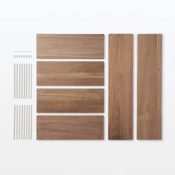 Étagères Modulables En Bois^Muji Étagère large en noyer ‐ 3 niveaux (Dont Eco‐part. 1,80 €)