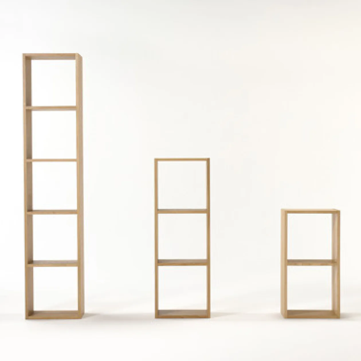 Étagères Modulables En Bois^Muji Étagère étroite en chêne ‐ 2 niveaux (Dont Eco‐part. 0,82 €)