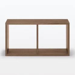 Étagères Modulables En Bois^Muji Étagère étroite en noyer ‐ 2 niveaux (Dont Eco‐part. 0,82 €)