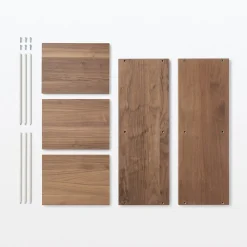 Étagères Modulables En Bois^Muji Étagère étroite en noyer ‐ 2 niveaux (Dont Eco‐part. 0,82 €)