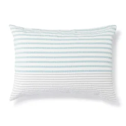 Draps De Lit^Muji Taie d'oreiller en coton Seersucker 65 x 65 cm