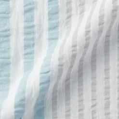 Draps De Lit^Muji Taie d'oreiller en coton Seersucker 65 x 65 cm