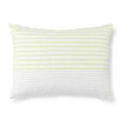 Draps De Lit^Muji Taie d'oreiller en coton Seersucker 65 x 65 cm