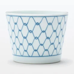 Vaisselle^Muji Tasse à saké en porcelaine Hasami - Motif maille