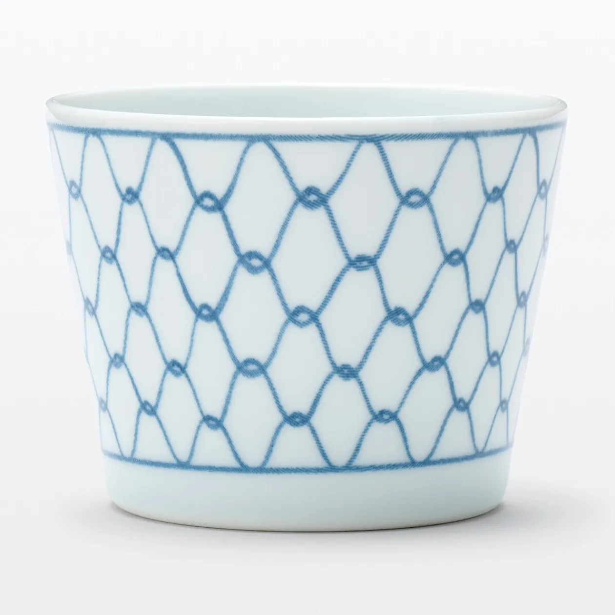 Vaisselle^Muji Tasse à saké en porcelaine Hasami - Motif maille