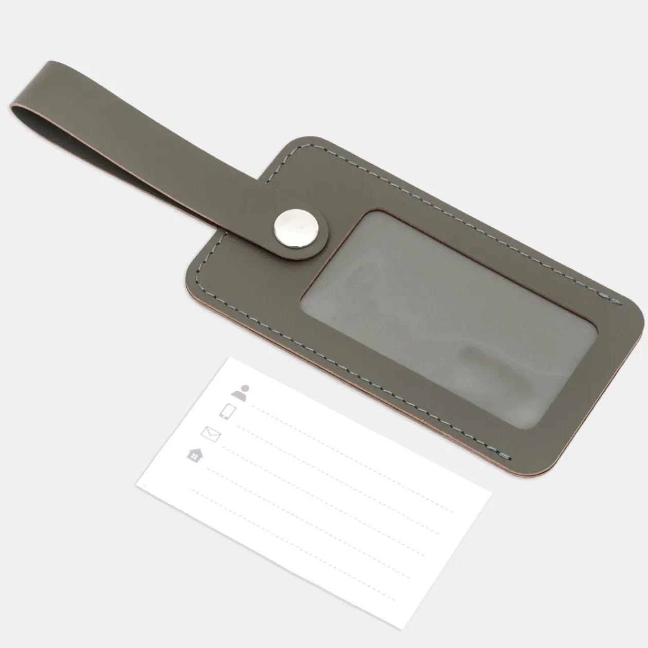Accessoires De Voyage^Muji Étiquette de bagage en cuir recyclé - Kaki