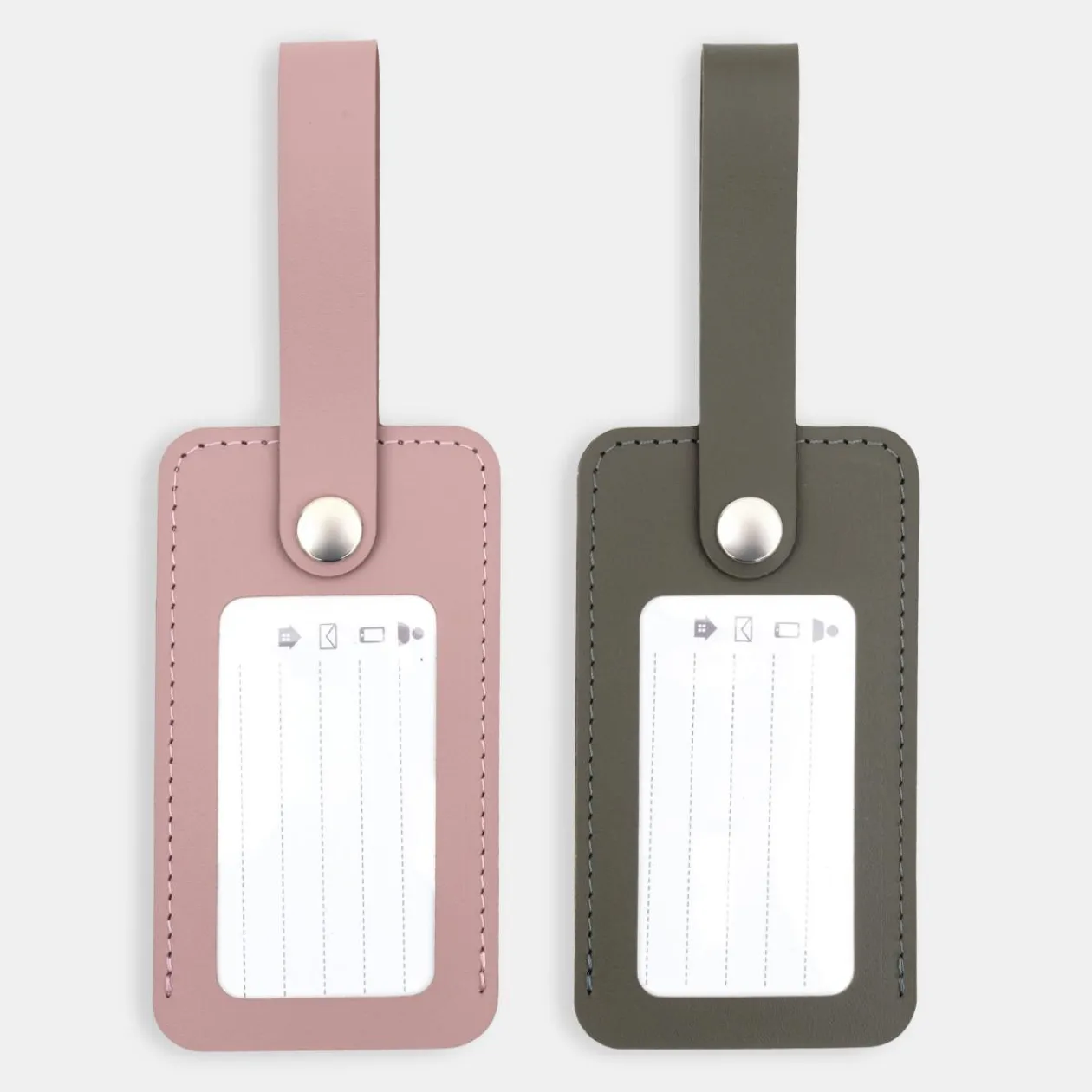 Accessoires De Voyage^Muji Étiquette de bagage en cuir recyclé - Rosa