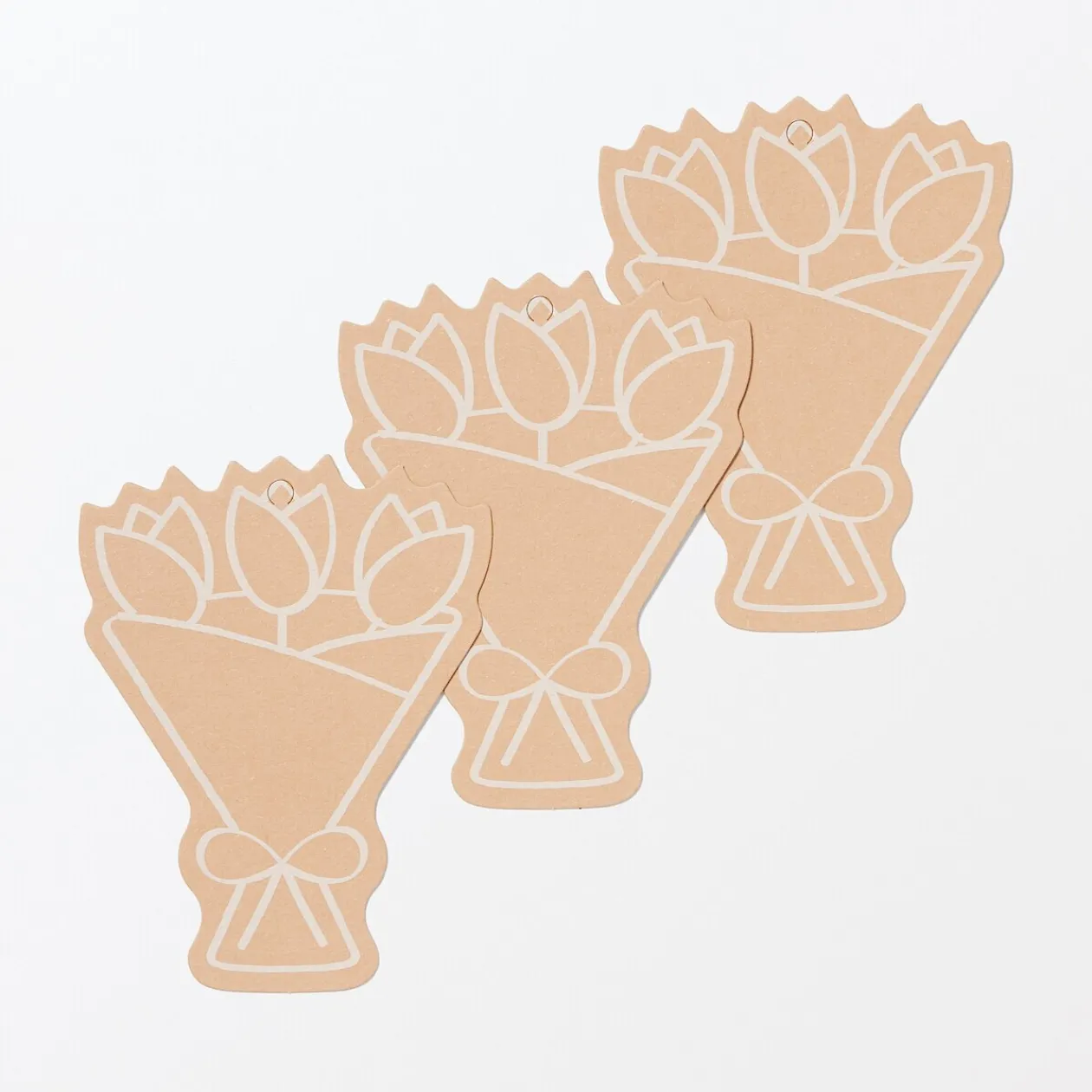 Emballages Cadeaux^Muji Étiquettes cadeaux - Bouquet, lot de 3