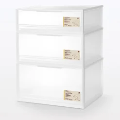 Rangements En Polypropylène^Muji Tiroir de rangement empilable - [55 x 44.5 cm] - Hauteur 18 cm
