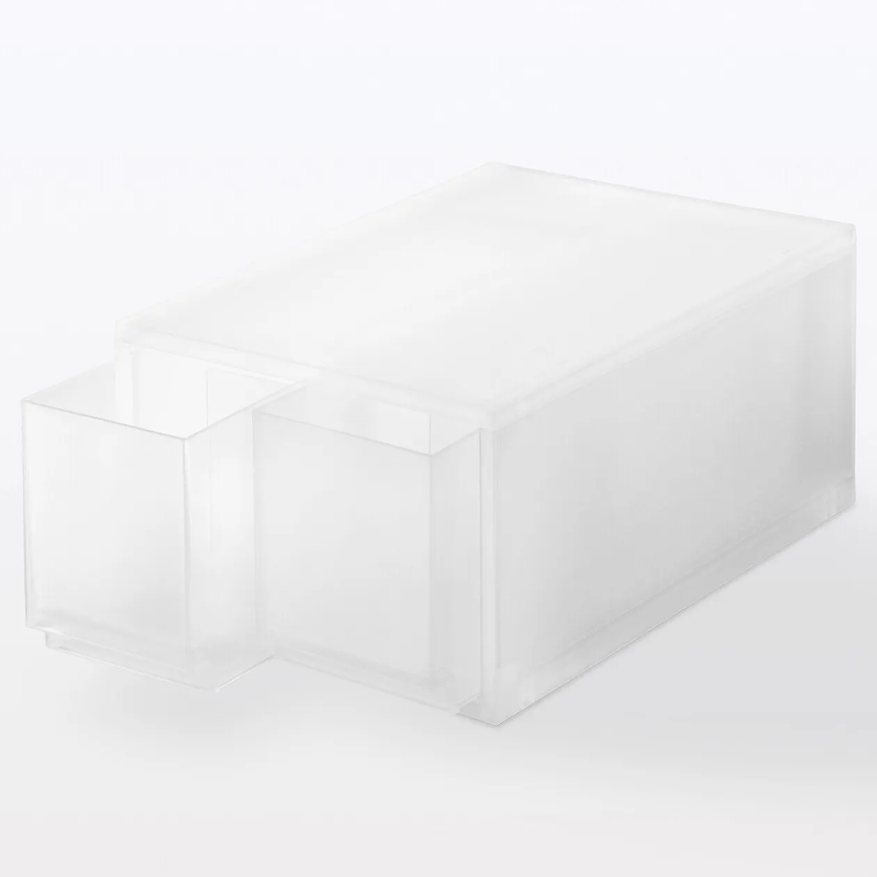 Petits Rangements En Polypropylène|Boîtes Et Rangement De Bureau^Muji Tiroir en PP 2 compartiments L26 x P37 x H17.5 cm