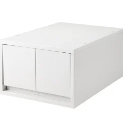 Petits Rangements En Polypropylène|Boîtes Et Rangement De Bureau^Muji Tiroir en PP A4 gris blanc 2 compartiments L26 XP37X H17.5cm