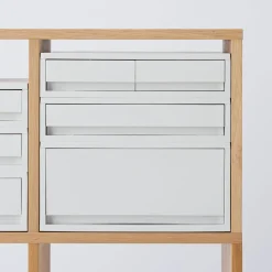 Petits Rangements En Polypropylène|Boîtes Et Rangement De Bureau^Muji Tiroir en PP paysage gris blanc L37 X P26 X H17.5 cm