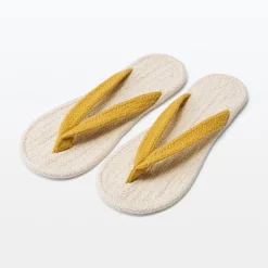 Chaussons|Chaussons^Muji Tongs d'intérieur en coton mélangé