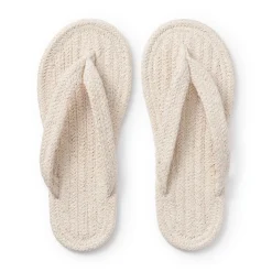 Chaussons|Chaussons^Muji Tongs d'intérieur en coton mélangé