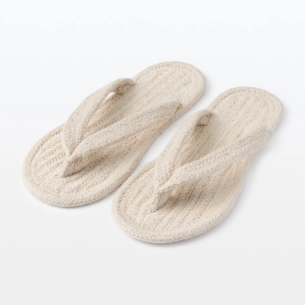 Chaussons|Chaussons^Muji Tongs d'intérieur en coton mélangé