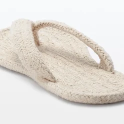 Chaussons|Chaussons^Muji Tongs d'intérieur en coton mélangé