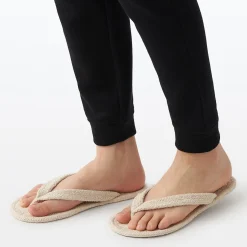 Chaussons|Chaussons^Muji Tongs d'intérieur en coton mélangé