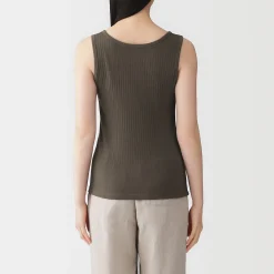 Hauts Et T‐Shirts|Sous‐Vêtements^Muji Top brassière court côtelé en coton pour femme