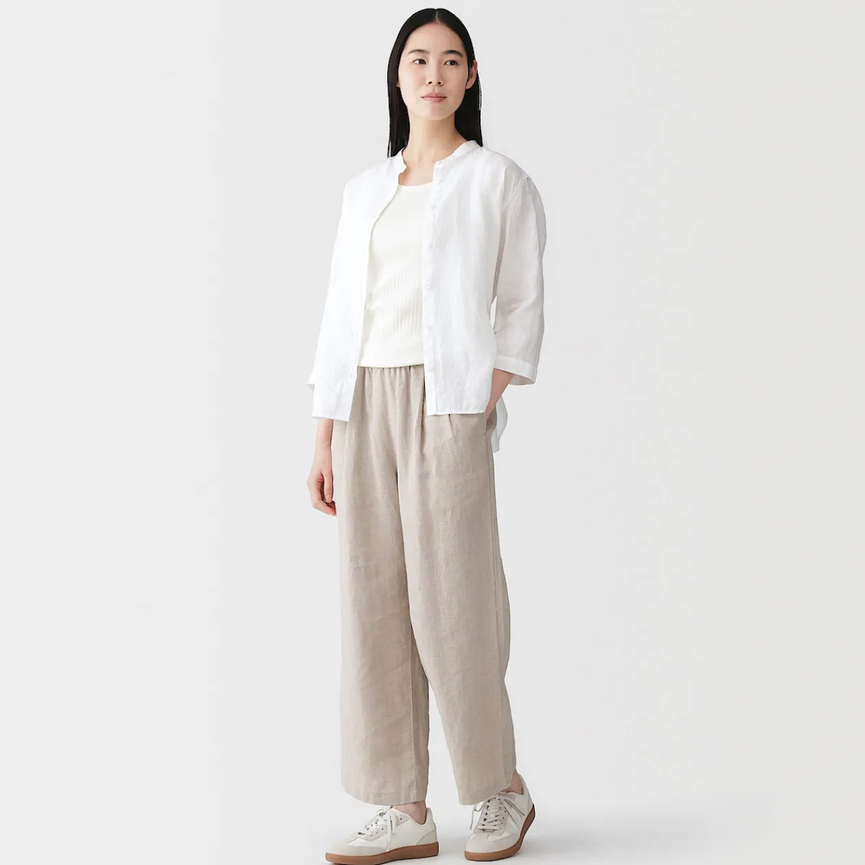Hauts Et T‐Shirts|Sous‐Vêtements^Muji Top brassière court côtelé en coton pour femme