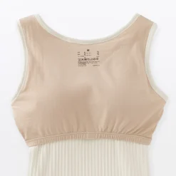 Hauts Et T‐Shirts|Sous‐Vêtements^Muji Top brassière court côtelé en coton pour femme