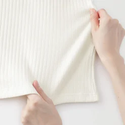 Hauts Et T‐Shirts|Sous‐Vêtements^Muji Top brassière court côtelé en coton pour femme