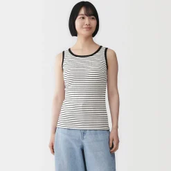 Hauts Et T‐Shirts|Sous‐Vêtements^Muji Top brassière court côtelé en coton pour femme