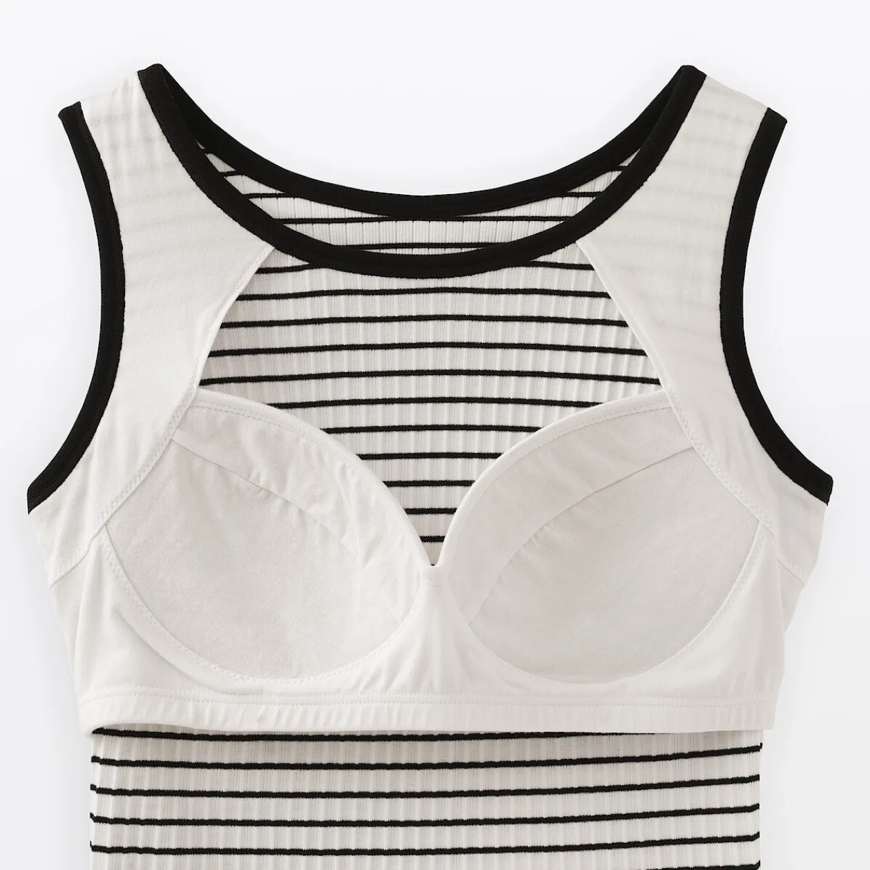 Hauts Et T‐Shirts|Sous‐Vêtements^Muji Top brassière court côtelé en coton pour femme