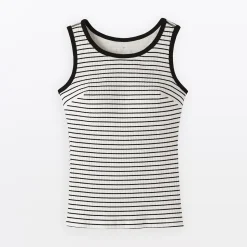 Hauts Et T‐Shirts|Sous‐Vêtements^Muji Top brassière court côtelé en coton pour femme
