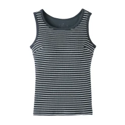 Hauts Et T‐Shirts|Sous‐Vêtements^Muji Top brassière court côtelé en coton pour femme