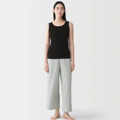 Hauts Et T‐Shirts|Sous‐Vêtements^Muji Top brassière court côtelé en coton pour femme