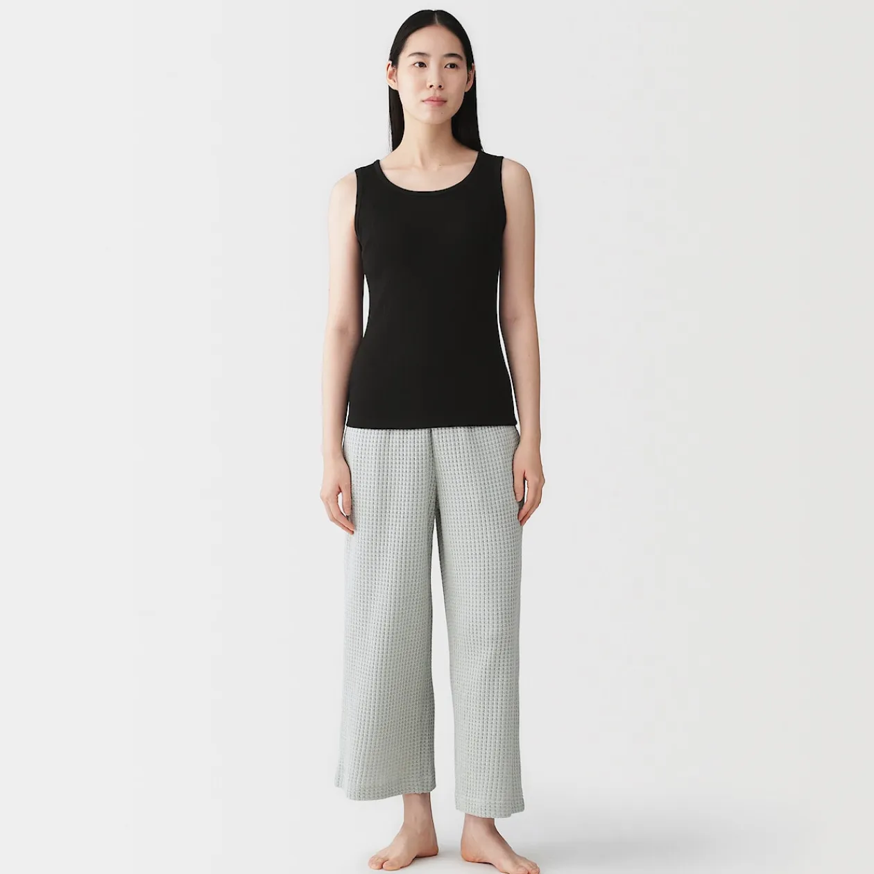 Hauts Et T‐Shirts|Sous‐Vêtements^Muji Top brassière court côtelé en coton pour femme
