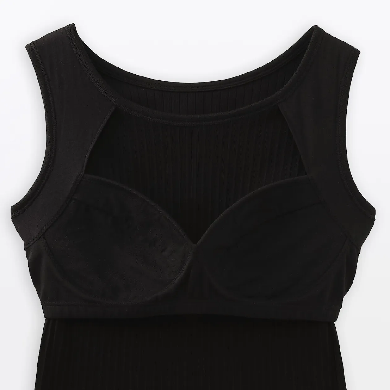 Hauts Et T‐Shirts|Sous‐Vêtements^Muji Top brassière court côtelé en coton pour femme