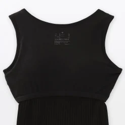 Hauts Et T‐Shirts|Sous‐Vêtements^Muji Top brassière court côtelé en coton pour femme