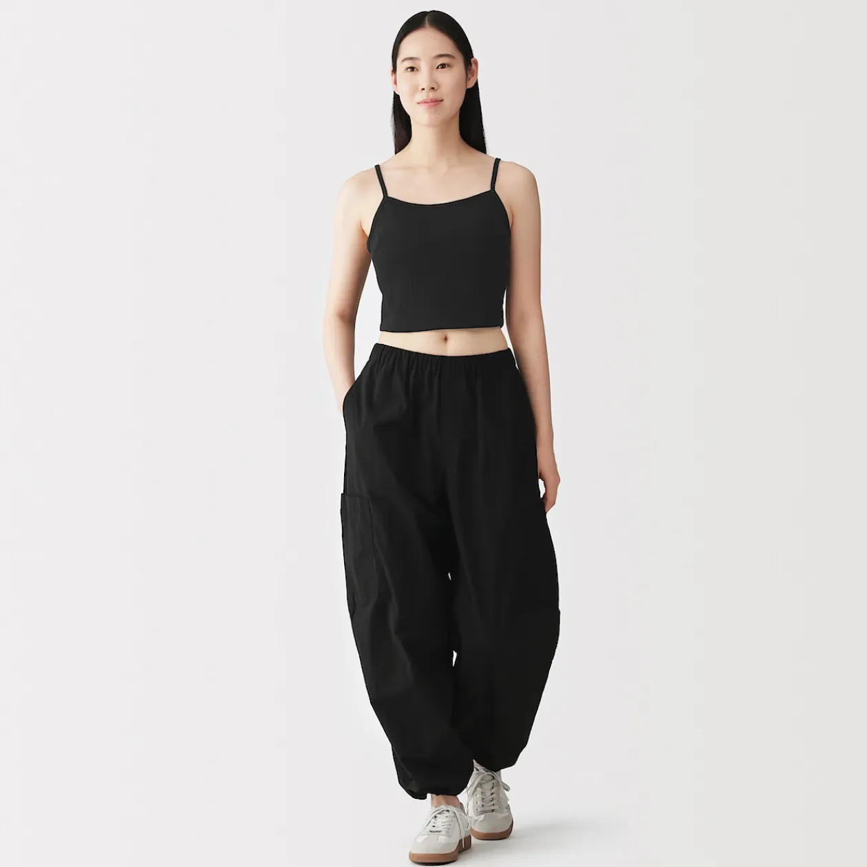Hauts Et T‐Shirts|Sous‐Vêtements^Muji Top brassière court côtelé en coton pour femme