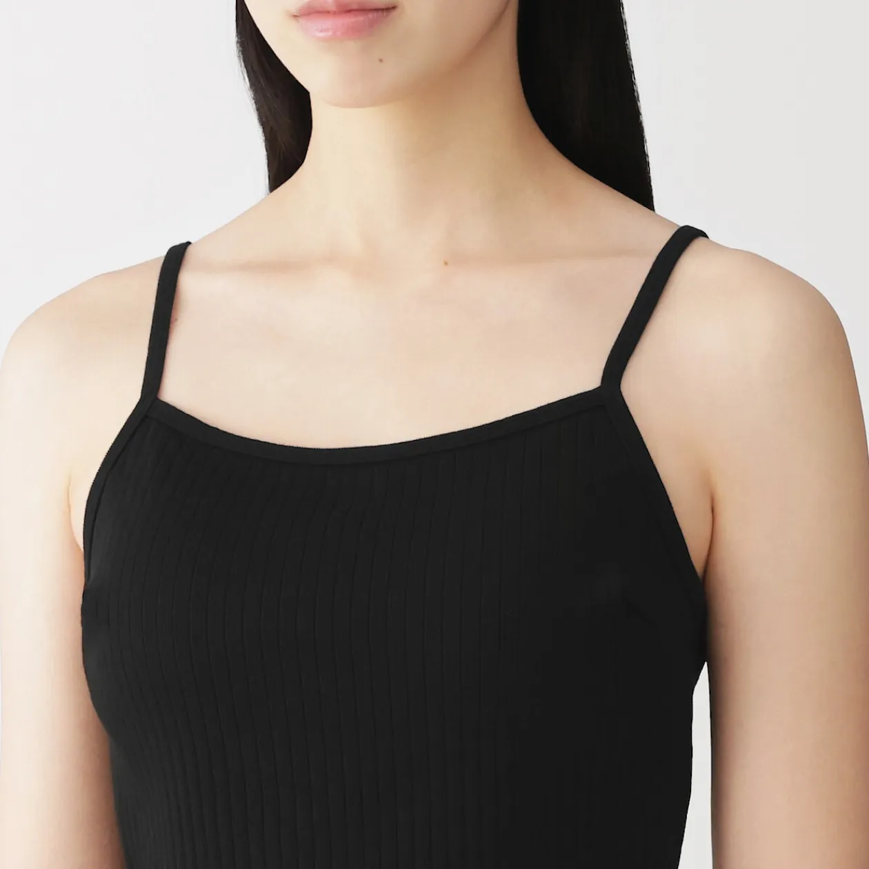 Hauts Et T‐Shirts|Sous‐Vêtements^Muji Top brassière court côtelé en coton pour femme