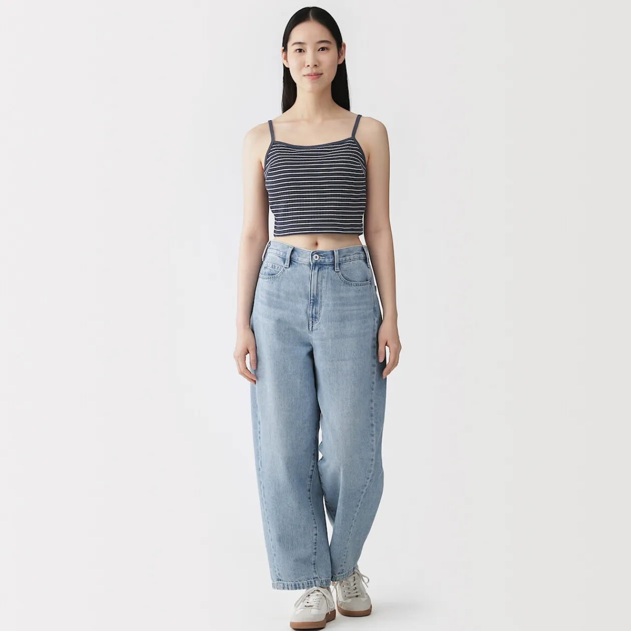 Hauts Et T‐Shirts|Sous‐Vêtements^Muji Top brassière court côtelé en coton pour femme
