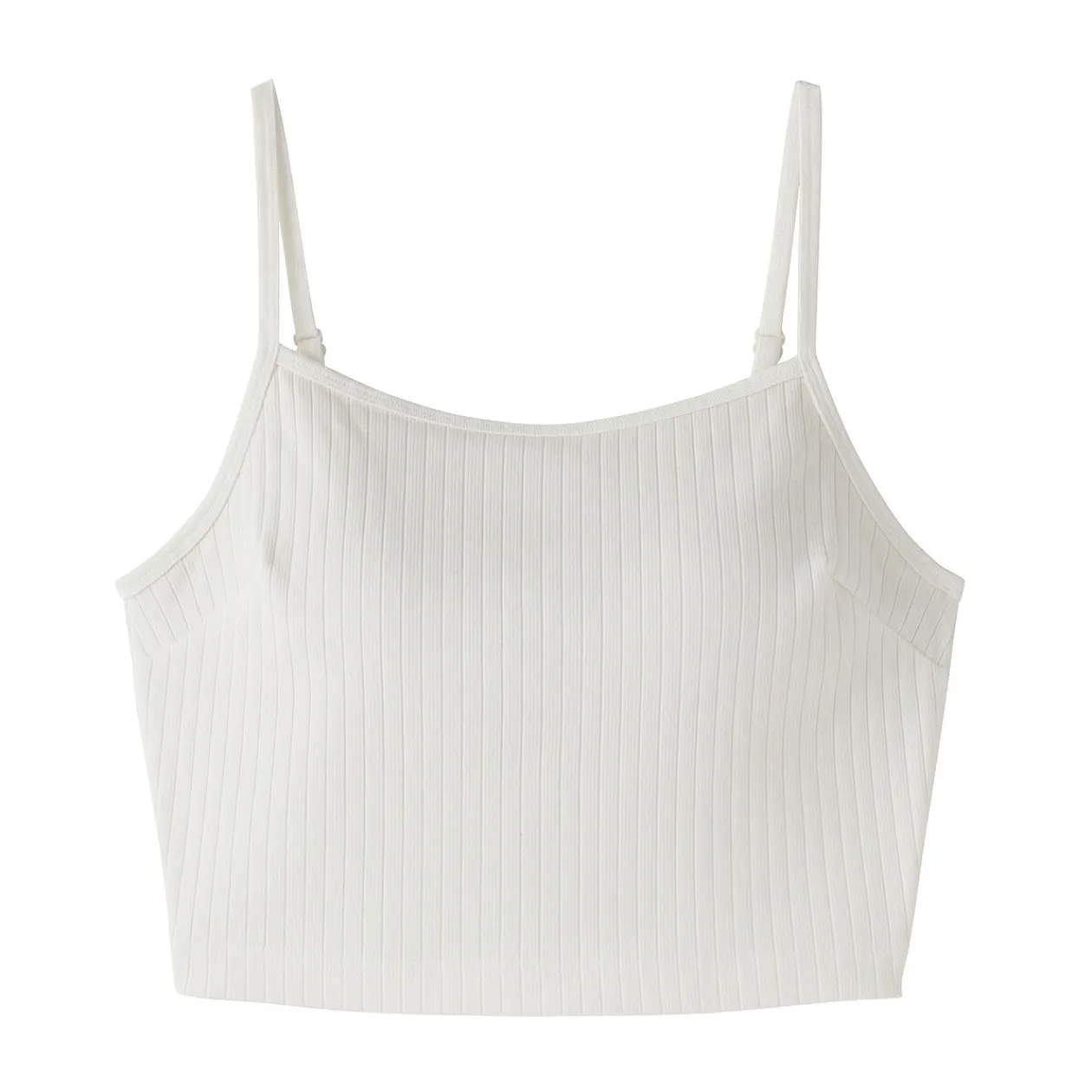 Hauts Et T‐Shirts|Sous‐Vêtements^Muji Top brassière court côtelé en coton pour femme