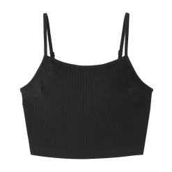 Hauts Et T‐Shirts|Sous‐Vêtements^Muji Top brassière court côtelé en coton pour femme