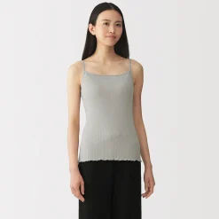 Hauts Et T‐Shirts|Sous‐Vêtements^Muji Top brassière lisse côtelé en mélange lyocell pour femme