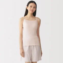 Hauts Et T‐Shirts|Sous‐Vêtements^Muji Top brassière lisse côtelé en mélange lyocell pour femme