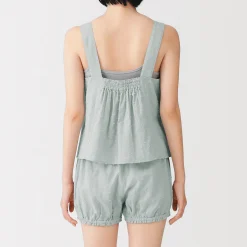 Hauts Et T‐Shirts|Sous‐Vêtements^Muji Top sans manches en double gaze à pois dobby pour femme