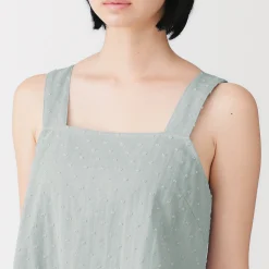 Hauts Et T‐Shirts|Sous‐Vêtements^Muji Top sans manches en double gaze à pois dobby pour femme