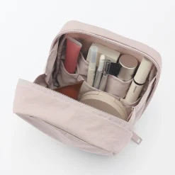 Vanitys Et Trousses De Maquillage|Trousses De Toilette^Muji Trousse de maquillage à poser en nylon texturé