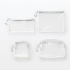 Trousses De Toilette^Muji Trousse de toilette transparente ‐ Pochette de voyage 12 x 18,5 x 4 cm