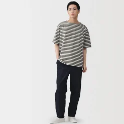 Hauts Et T‐Shirts^Muji T-shirt à col bateau en coton épais délavé pour homme