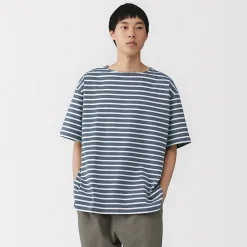 Hauts Et T‐Shirts^Muji T-shirt à col bateau en coton épais délavé pour homme