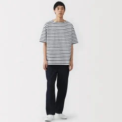 Hauts Et T‐Shirts^Muji T-shirt à col bateau en coton épais délavé pour homme