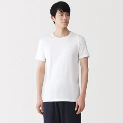 Sous‐Vêtements^Muji T‐shirt à col rond en coton respirant pour homme